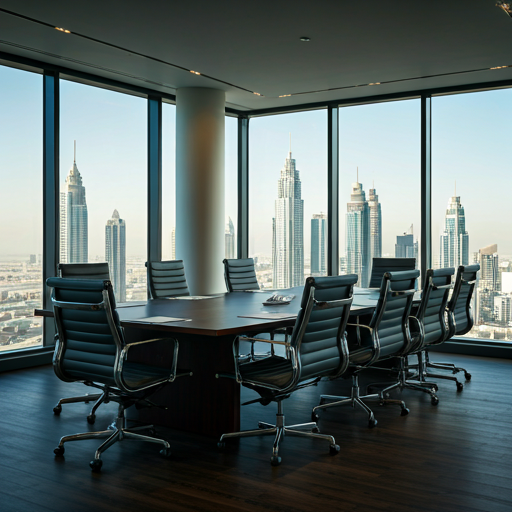 High-end corporate boardroom in Dubai